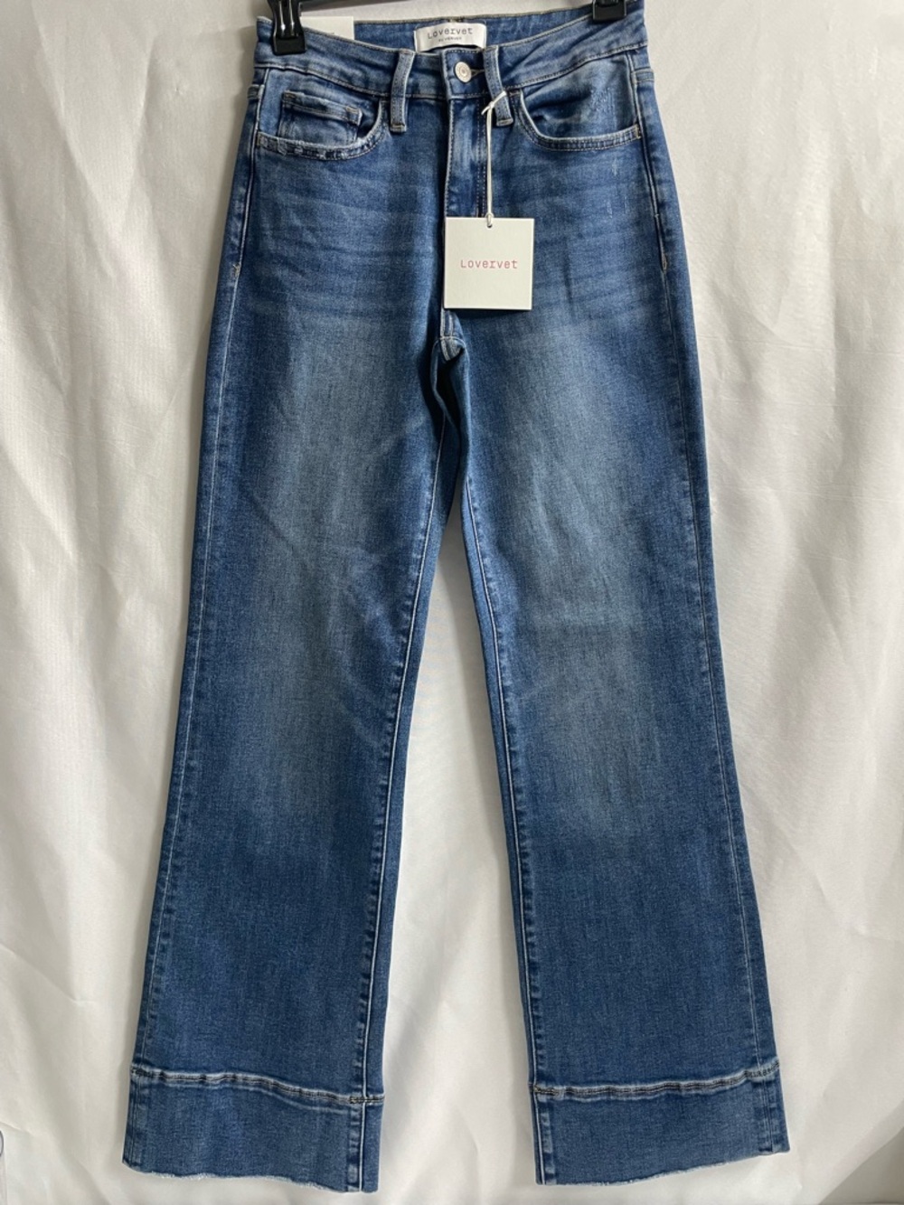 LOVERVET BY VERVET  WOMENS HIGH RISE VINTAGE FLARE Jeans Medium Blue SIZE 24/0